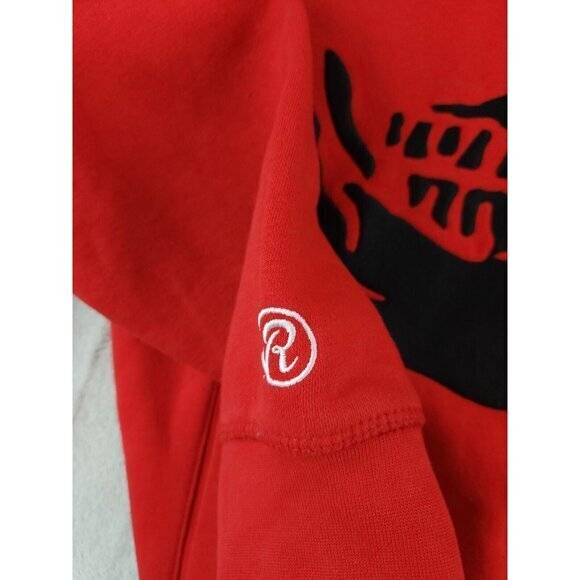 Runtz Fire Society Just‎ Grinz Hoodie Red Skeleton Mens Medium - Picture 6 of 10